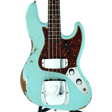 Fender Custom Shop 2024 Custom Collection Time Machine 1961 Jazz Bass Heavy Relic (Super Faded/Aged Daphne Blue/Matching Head)