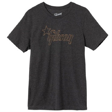 Gibson Star Logo Tee (Charcoal)， (XL) [GA-LC-STRGXL]