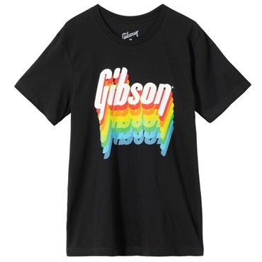 Gibson Rainbow Tee (Black)， (XL) [GA-TEE-RNBW-BLK-XL]