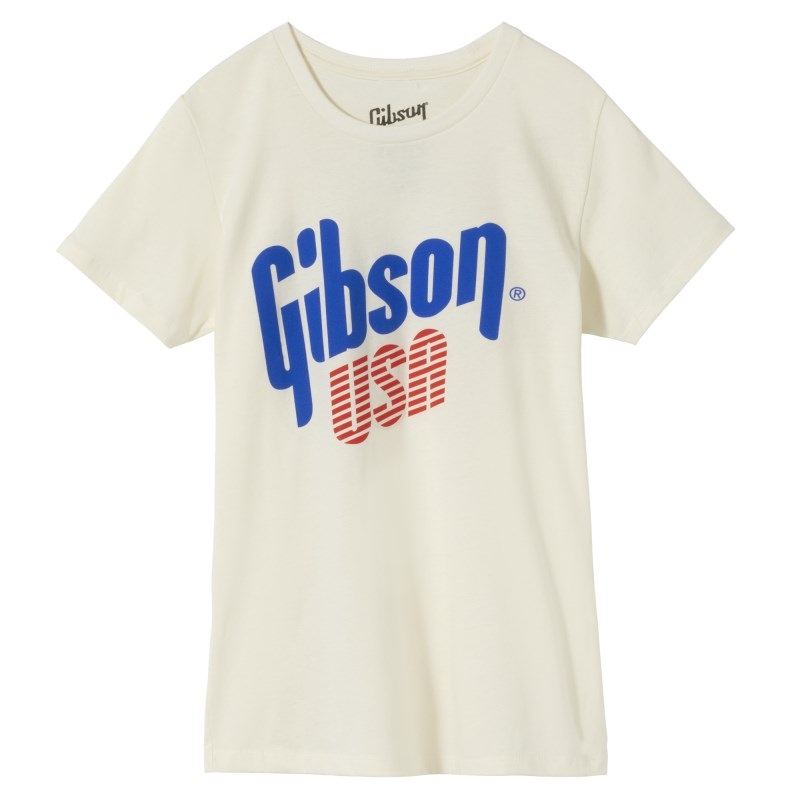 Gibson Gibson USA Women's Tee (Vintage White)， (XL) [GA-TEEWM-USA-WHT-XL]