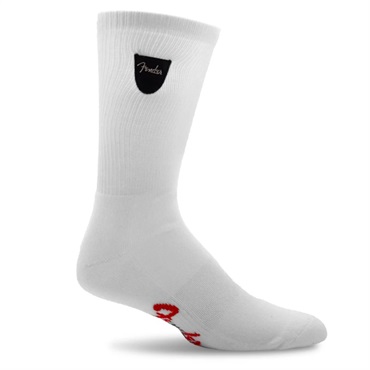 PERRI'S FGA302-100-L FENDER(R) PICK POCKET SOCKS WHITE (LARGE)