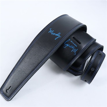 Moody Leather-Leather 2.5 STD [Black-Black w/Blue Stitch]