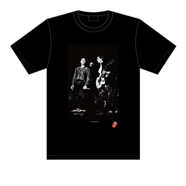 Ikebe Original Mick & Keith Photo by Mikio Ariga Tokyo Japan 1990 S/S Tee Black-S