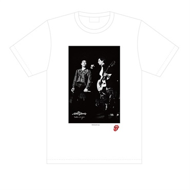 Ikebe Original Mick & Keith Photo by Mikio Ariga Tokyo Japan 1990 S/S Tee White-S