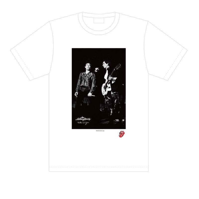 Mick & Keith Photo by Mikio Ariga Tokyo Japan 1990 S/S Tee White-Sの商品画像