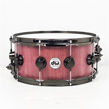 dw DRU26514SSN101[Collector's Pure Purpleheart Snare Drum VLT Shell 14×6.5 - Natural Satin Oil w/Black Nickel Hardware]