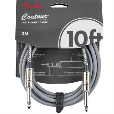 Fender USA CONTOUR SERIES INSTRUMENT CABLE (10feet/INCA SILVER)(#0990571124)