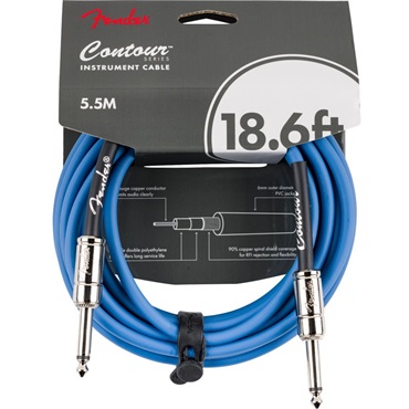 Fender USA CONTOUR SERIES INSTRUMENT CABLE (18.6feet/LAKE PLACID BLUE)(#0990571802)
