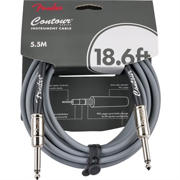 Fender USA CONTOUR SERIES INSTRUMENT CABLE (18.6feet/INCA SILVER)(#0990571824)