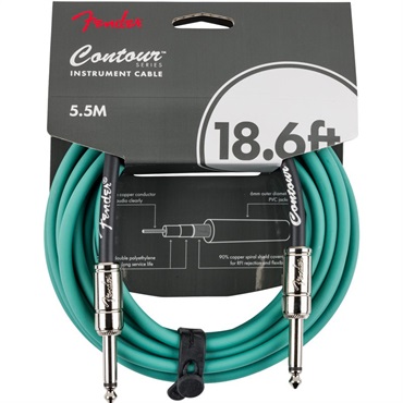 Fender USA CONTOUR SERIES INSTRUMENT CABLE (18.6feet/SHERWOOD GREEN)(#0990571846)