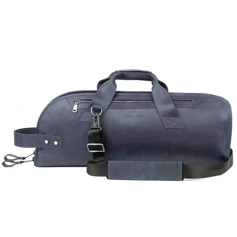MG Leather Work シングル トランペット用ソフトケース CrazyHorse DarkBlue (ダークブルー)