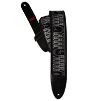 PRS 2.4inch Padded Guitar Strap w/FLASH Custom Jacquard Birds Wavelength (Charcoal)