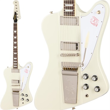 Epiphone Inspired by Gibson Custom Shop 1963 Firebird V Reissue with Maestro Vibrola (Polaris White)