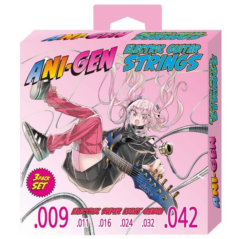 Kikutani ANI-GEN エレキギター用3SETパック弦(09-42)[ANI-SE09]