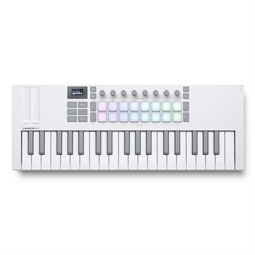 NOVATION Launchkey Mini 37 Mk4 White(ノベーション)(ラウンチキー)(37鍵盤ミニ・USB・MIDIコントローラー)【ソフトシンセNovation PLAY無償DL対応】【Steinberg Cubase LE 14付属！】