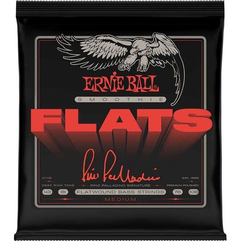 ERNIE BALL Pino Palladino Smoothie Flats Bass Strings/#2749 (Flat Wound / Medium 43-108)