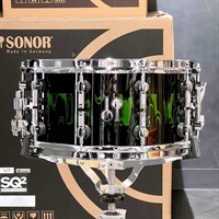 SQ2 System Snare Drum - Beech Heavy 14×7 - Green Tribal Stripe 【特注品】【店頭展示特価品】