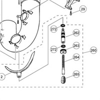ヤマハ ペグ組立 打痕止め付 G塗装 BS62-2