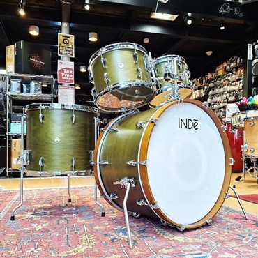 INDe USED 中古 Flex-Tuned Maple 4pc Drum Kit [22BD，16FT，12&10TT] -Matte Olive Lacquer【ドラムケース付属】
