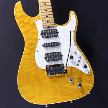 【イケベ大阪特売品！】USED 中古 Drop Top Classic Quilted Maple Top on Basswood (Translucent Yellow with Binding) #7-25-97N