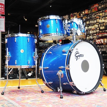 GRETSCH USED 中古 USA Custom 4pc Drum Kit -Blue Sparkle- [BD22，FT14、TT12、TT10]
