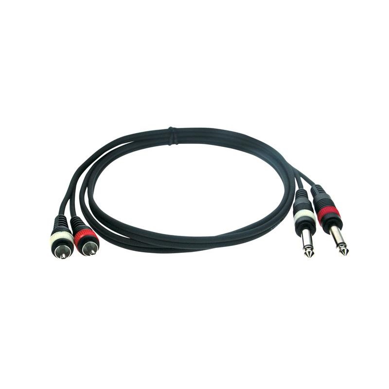 reloop 【創業50周年大決算SALE】 RCA2-Mono Jack2 MM 1.5 (RCA-TSフォンケーブル 1.5m 特価品)(リループ)