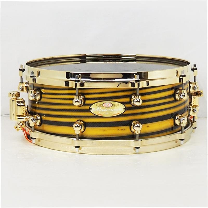 Pearl Masterworks Snare Drum 14x5.5 -Gold Swirl on Black Carbon-【イケベ楽器店創業50周年記念モデル】