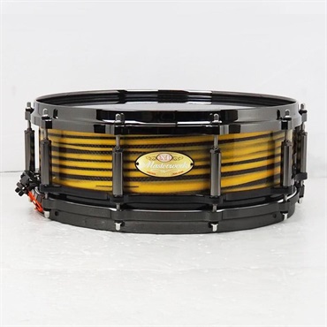 Pearl Masterworks Snare Drum 14x5 Free Floating -Gold Swirl on Black Carbon-【イケベ楽器店創業50周年記念モデル】