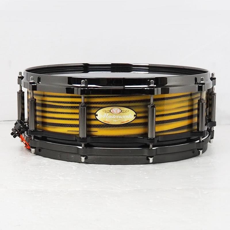 Pearl Masterworks Snare Drum 14x5 Free Floating -Gold Swirl on Black Carbon-【イケベ楽器店創業50周年記念モデル】
