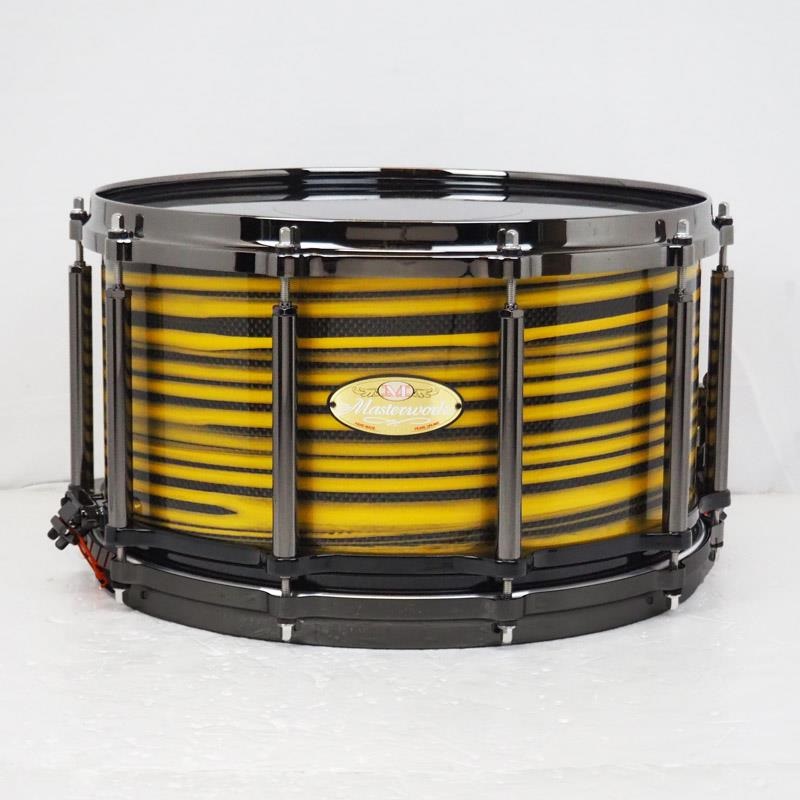 Pearl Masterworks Snare Drum 14x8 Free Floating -Gold Swirl on Black Carbon-【イケベ楽器店創業50周年記念モデル】