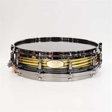 Pearl Masterworks Snare Drum 14x3.5 Free Floating - Gold Swirl on Black Carbon【イケベ楽器店創業50周年記念モデル】