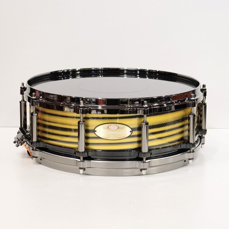 Pearl Masterworks Snare Drum 14x5 Free Floating - Gold Swirl on Black Carbon【イケベ楽器店創業50周年記念モデル】