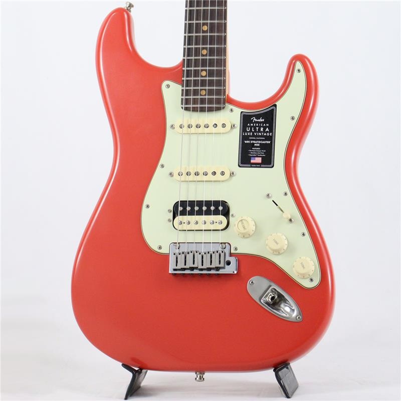 Fender USA American Ultra Luxe Vintage '60s Stratocaster HSS (Fiesta Red/Rosewood)