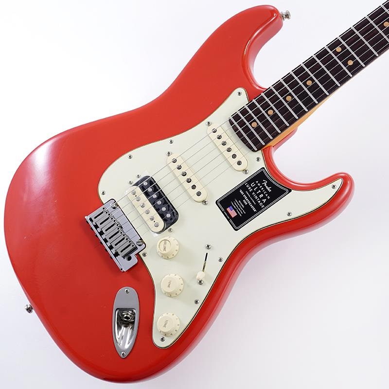 Fender USA American Ultra Luxe Vintage '60s Stratocaster HSS (Fiesta Red/Rosewood)