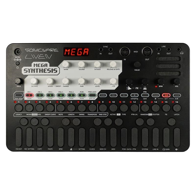 SONICWARE LIVEN MEGA SYNTHESIS ソニックウェア レトロ・ゲームミュージック・コンポーザー