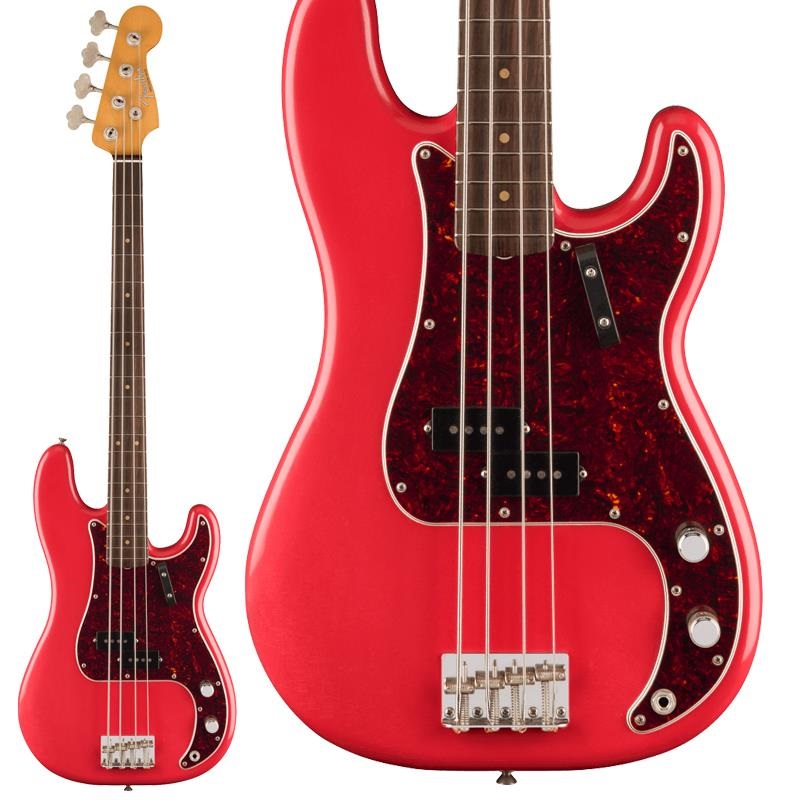 Fender MEX Limited Edition Vintera II Road Worn '60s Precision Bass (Fiesta Red / Rosewood)