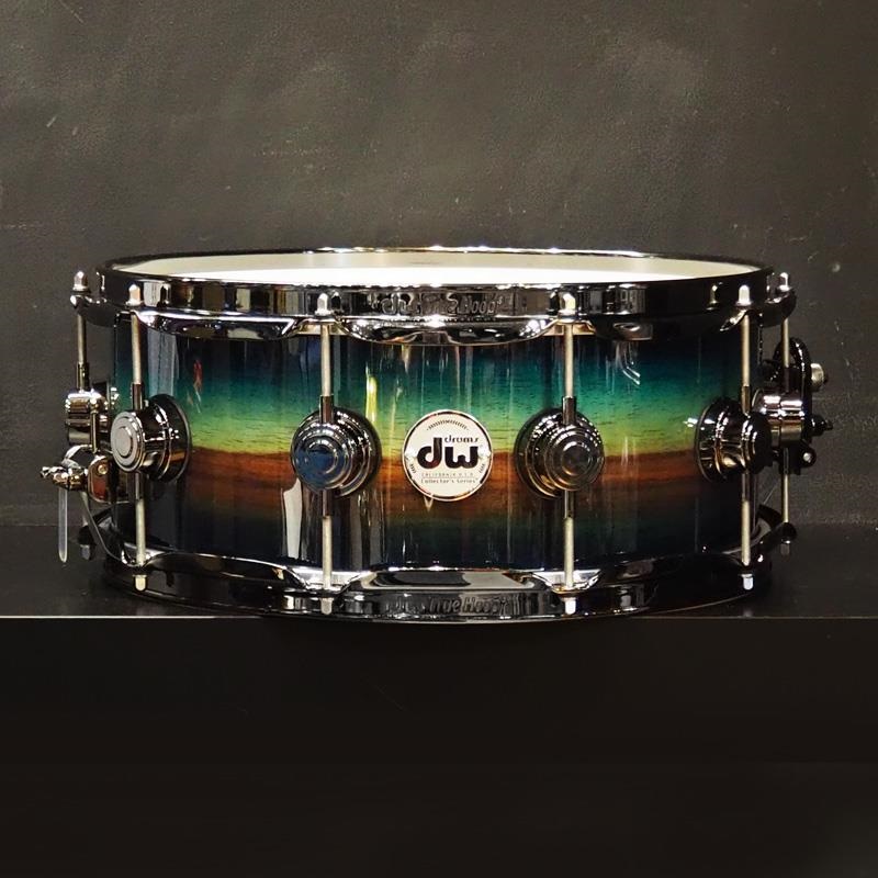 dw 【受注生産品/納期約6か月、ご注文受付中！】Collector's SonicPly Snare Drum 14x5.5 [Natural to Quick Royal Blue Burst over Horizontal Padauk]