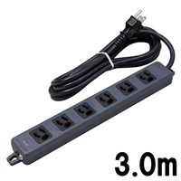 MR7906TJ3BB (3.0m)(メイコウシャ)(電源タップ)(抜け止め接地タップ)(6コ口)