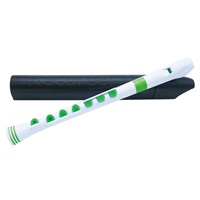 ヌーボ / N320RDWGR プラスチック製 シリコンキー付リコーダー Recorder+ (White/Green)