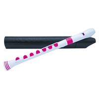 ヌーボ / N320RDWPK プラスチック製 シリコンキー付リコーダー Recorder+ (White/Pink)
