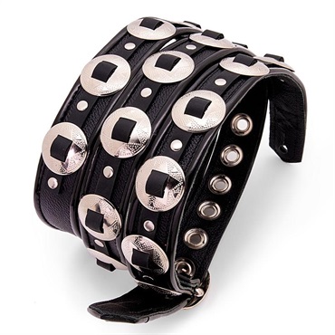 Jodi Head Straps M-Star Concho / Black & Black （エム・スター・コンチョ レザーストラップ）