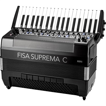 KORG FISA SUPREMA C PIANO MATTE BLACK ピアノ式 電子アコーディオン (FSUPC-B MBK) 中型 37鍵盤 120ベース AERO DIGITAL INSTRUMENT コルグ フィサ スプレマ