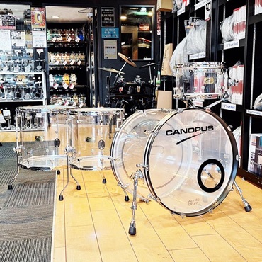CANOPUS USED 中古 Acrylic Drum [22BD，12TT，14FT，16FT/Protection Racketケース一式付属]