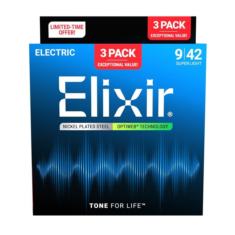 ELIXIR #16571 [#19002 OPTIWEB Super Light/9-42 x3セット] 【今だけお得な3set Pack】