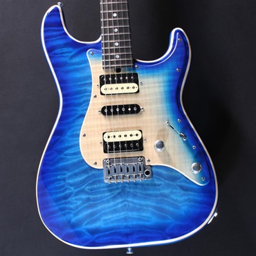T’s Guitars Ikebe 50th Anniversary ST-22 Selected 5A Quilted Maple Top (Trans Blue Burst) #033308