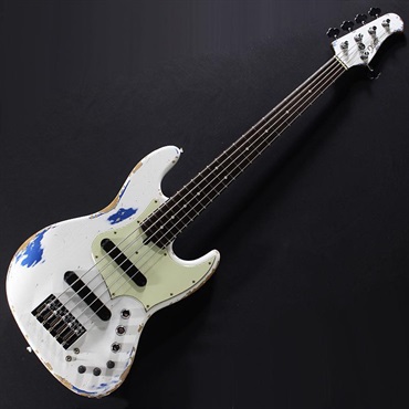 Xotic XJ-1T 5st (Olympic White over Lake Pracid Blue-MH/ALD/Roasted Neck-R/) [Lacquer Heavy Aged]