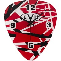 【激得GWセール】EVH Pick Shape Clock， Red/White/Black Stripes