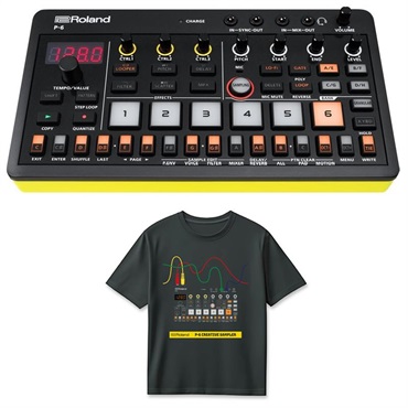 (Tシャツセット)P-6 Creative Sampler AIRA COMPACT & P-6 T-Shirts DesignA M (RT/P-6AM) セット (ポケットサイズ・サンプラー)(アイラコンパクト)(ローランド)