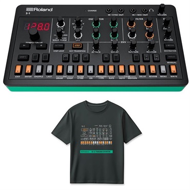 Roland (Tシャツセット)ローランド S-1 TWEAK SYNTHESIZER (AIRA Compact) & S-1 T-Shirts DesignB L (RT/S-1BL) セット シンセサイザー