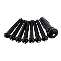 ACOUSTIC BRIDGE PIN SET (BLACK WITH WHITE DOT) (#0990402006)